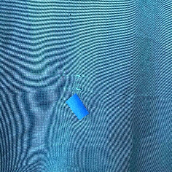 Robert Graham Solid Teal Blue Button Down Shirt Men's L Flip Cuff Check Paisley - Picture 9 of 9